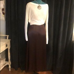 Vintage High waist Silk Skirt